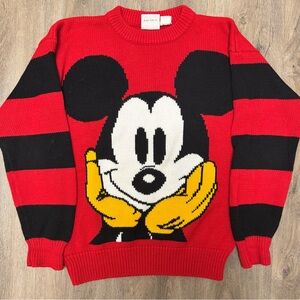Vintage Disney Mickey Mouse Graphic Knit Sweater Medium